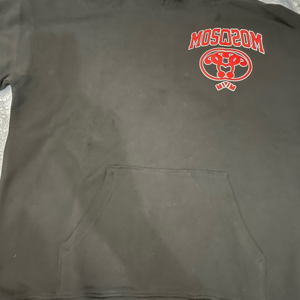 Moschino Mens Black Hoodie Mivim Size L - Picture 2 of 6